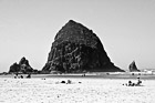 Black & White Haystack Rock on Cannon Beach preview
