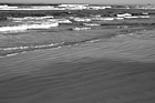 Black & White Ocean Waves Along Beach preview
