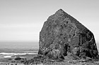 Black & White Haystack Rock From a Hill preview