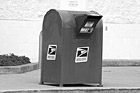 Black & White USPS Blue Mailbox preview