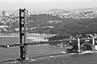Black & White Golden Gate Bridge Side View preview