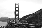 Black & White Golden Gate Bridge on Cloudy Day preview