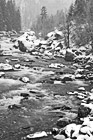 Black & White River Flowing Through Snow preview