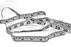 Black & White Measuring Tape on White Background preview