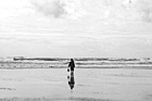 Black & White Kid with Bucket on Beach preview