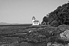 Black & White Lime Kiln Lighthouse on Sunny Day preview
