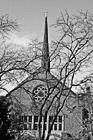 Black & White Eastvold Chapel & Trees, Vertical preview