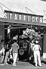 Black & White Outside of the Original Starbucks in Seattle preview