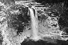 Black & White Snoqualmie Falls Icicles at Lookout preview