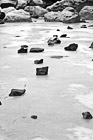 Black & White Frozen Rocks on Icy Water preview