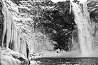 Black & White Icicles Surrounding Waterfall preview