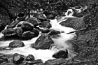 Black & White Multnomah Creek & Rocks preview