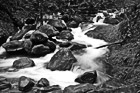 Black & White Multnomah Creek & Rocks preview