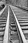 Black & White Railroad Tracks Curve preview
