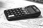 Black & White Black Calculator on Tax Forms preview
