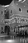Black & White Gondola Outside of Venetian Hotel preview