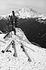 Black & White Mt. Rainier & Skis at Crystal Mountain Summit preview