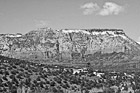 Black & White Sedona Red Rock & Houses on Hill preview