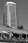 Black & White Seattle Building & Restaurant Patio preview