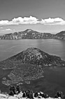 Black & White Wizard Island in Crater Lake preview