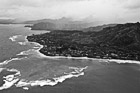 Black & White Kauai Coast From Air preview