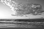 Black & White Clouds and Waves at Polihale State Park preview