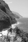 Black & White Na Pali Coast on Kalalau Trail preview