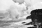 Black & White Lava in Ocean in Hawaii preview