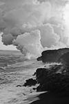 Black & White Lava, Smoke, Rocky Shore preview