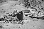 Black & White Beach Toys on the Sand preview
