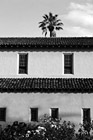 Black & White Side View of Santa Clara Mission Church preview