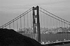 Black & White Golden Gate Bridge at Night & San Francisco City preview