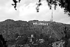 Black & White Hollywood Sign on Hill preview