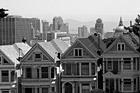 Black & White Famous Alamo Square in San Francisco preview