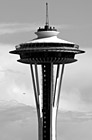 Black & White Close Up of Tip of Space Needle preview