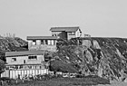 Black & White Three Coastal Houses on Hill preview