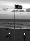 Black & White American Flag Beach Sunset preview