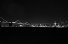 Black & White Bay Bridge & San Francisco at Night preview