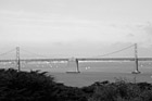 Black & White Bay Bridge from Coit Tower preview