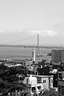 Black & White Ferry Building, Bay Bridge, & San Francisco preview