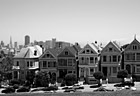 Black & White Alamo Park Victorian Houses preview