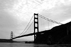 Black & White Golden Gate Bridge at Dusk preview