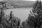 Black & White Boat in Don Pedro Reservoir preview