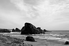 Black & White Sea Stacks Along Oregon Coast preview