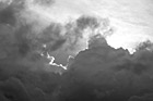 Black & White Sun Glare on Clouds preview
