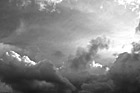 Black & White Sun Glaring on Clouds preview