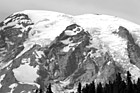 Black & White Mt. Rainier Really Close Up preview