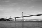 Black & White San Francisco Bay Bridge & Blue Sky preview
