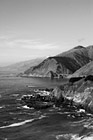 Black & White Pacific Ocean Coast in California preview