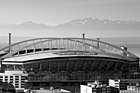 Black & White Olympic Mountains & Qwest Field preview